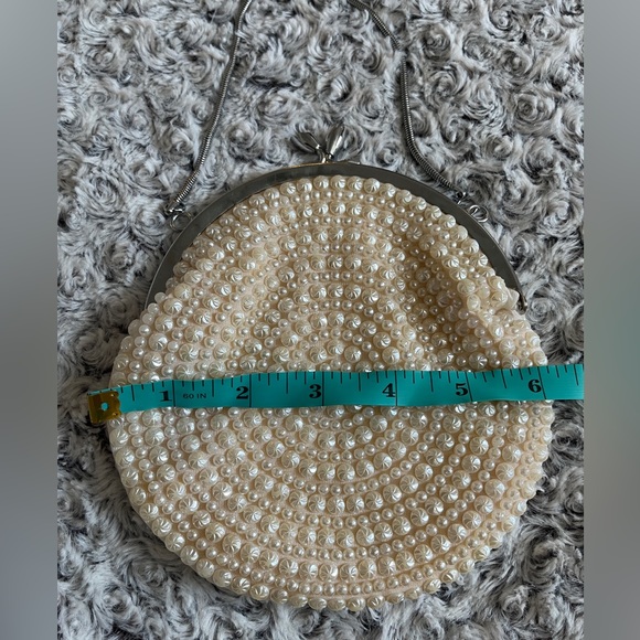 Artel MONTREAL Ivory Circle Beaded Purse Clutch Sequin Wedding Formal Luxury Art - Picture 14 of 16